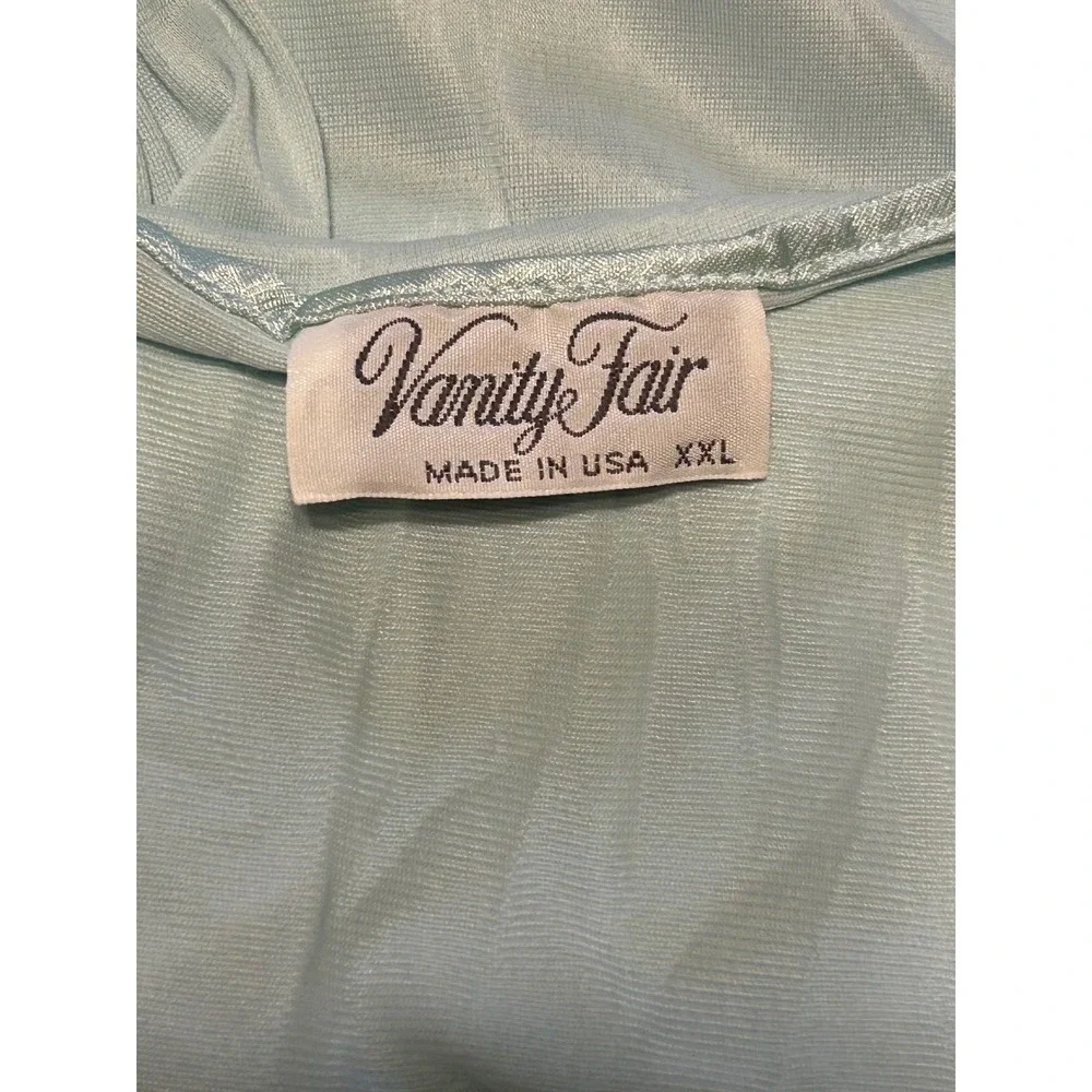VTG Vanity‎ Fair Nightgown Light Blue Slip Dress Size 2X Made in USA Loungewear